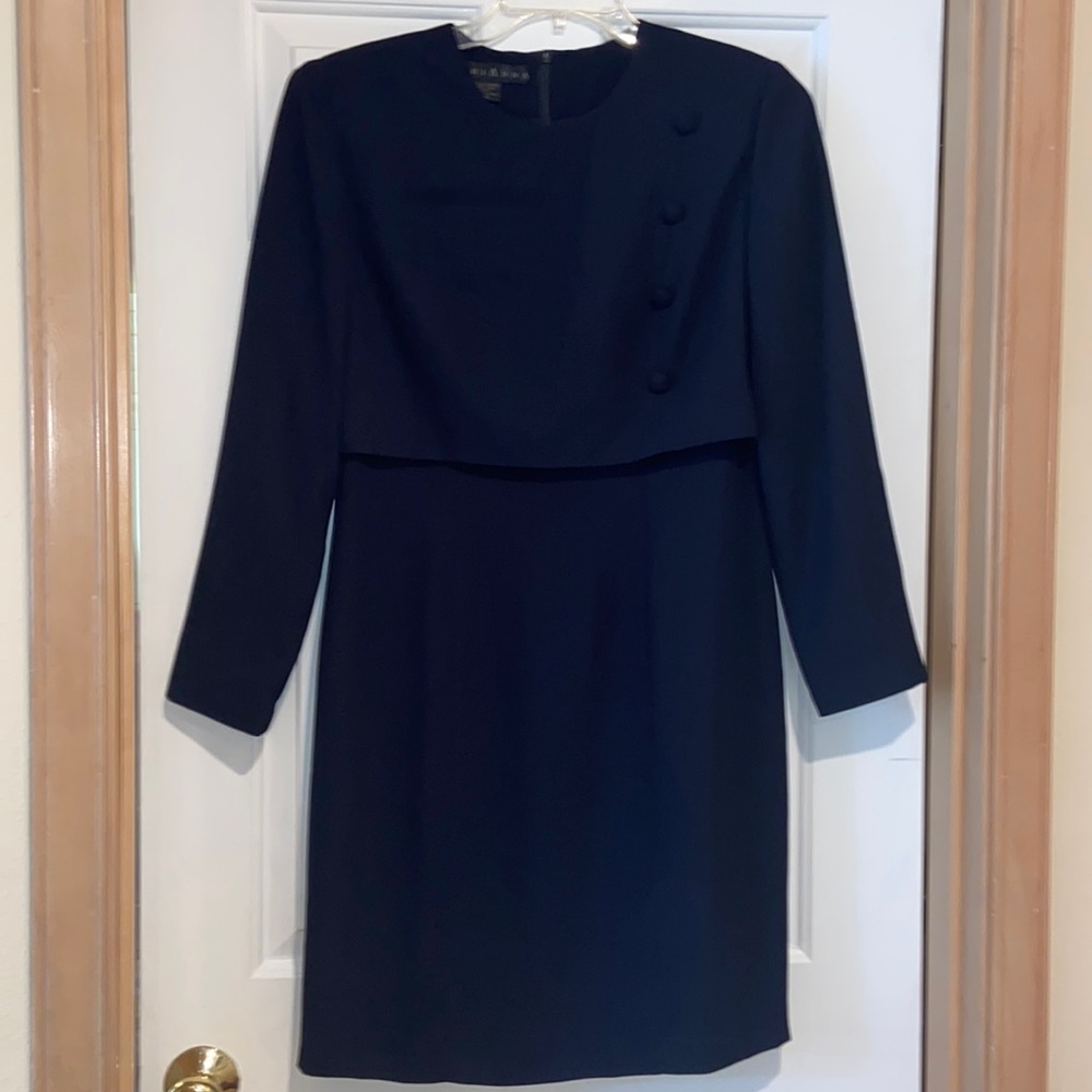 Semi formal professional classy dress in navy blue.